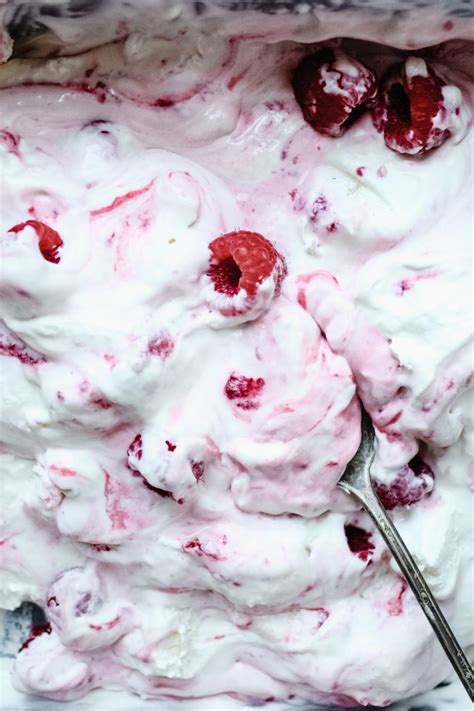 No Churn Raspberry Ripple Ice Cream — Baked Greens