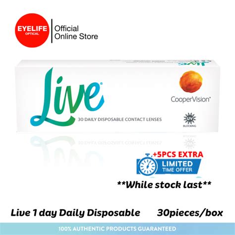 New Coopervision Live Daily Disposable Contact Lenses Pcs Box Lazada