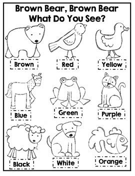 Brown Bear Brown Bear Coloring Activity by Courtney Santore | TPT