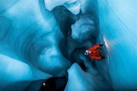 Will Gadd Explores Ice Caves Under Athabasca Glacier