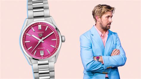 Ryan Gosling Rocks A Pink Dial Tag Heuer Carrera To ‘barbie Presser