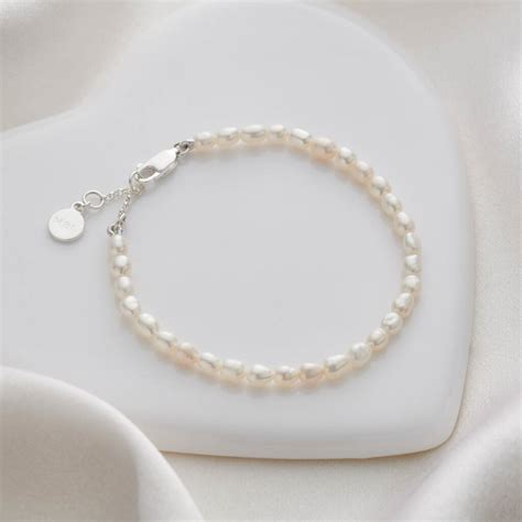 Girls Promise Sterling Silver Pearl Bracelet By Molly Brown London