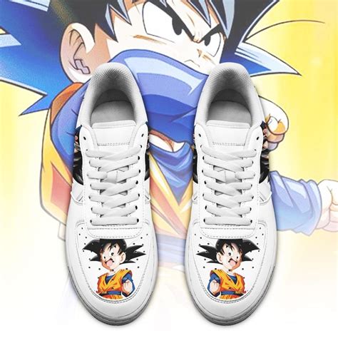 The nike air foamposite 'dragon ball z' customs by 101 custom kicks feature detailed graphics of vegeta and goku in their super saiyan states, along inner galactic images with dragon balls. Goten Custom Dragon Ball Z Anime Nike Air Force Shoes