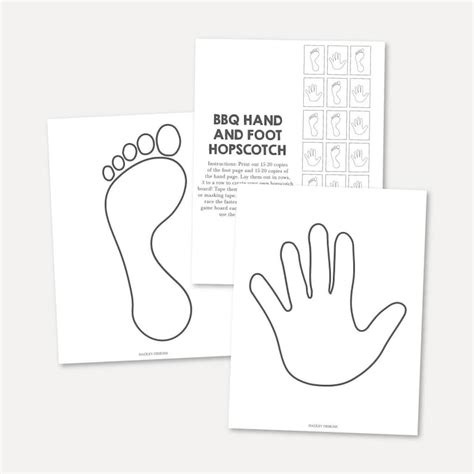 Printable Hopscotch Hands And Feet Game Kids Learning Etsy