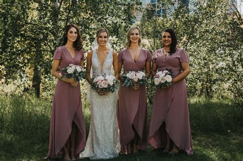 How Beautiful Is Our Bride And Her Ladies Who Wore Dusty Mauve