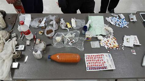 Weapons Drugs Seized In Prison Crackdown