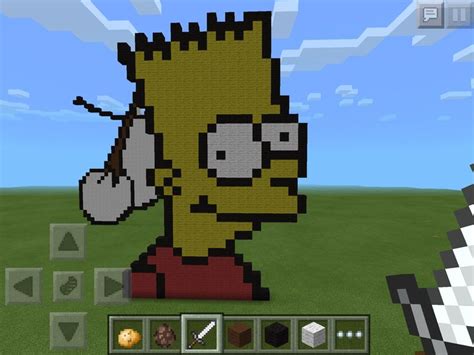 Bart Simpson Pixel Art Minecraft Pixel Art Art