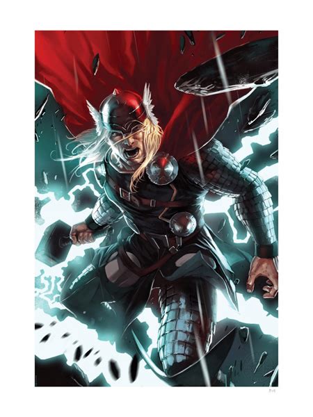 Marvel Mighty Thor Art Print Marko Djurdjevic Figurky A Sošky