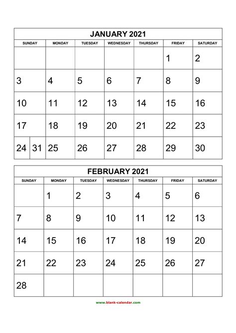2 Month Printable Calendar 2021 Best Calendar Example