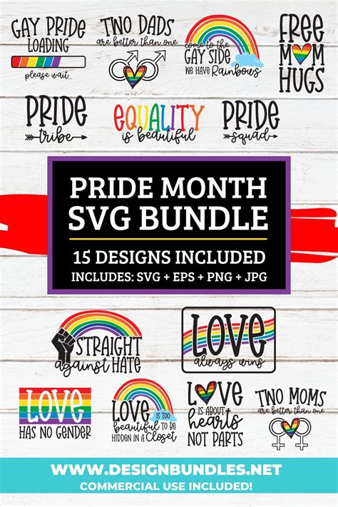 Lgbtq Gay Pride Svg Bundle Of Designs