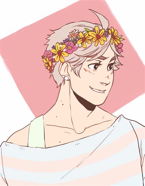 30 Anime Boy With Flower Crown