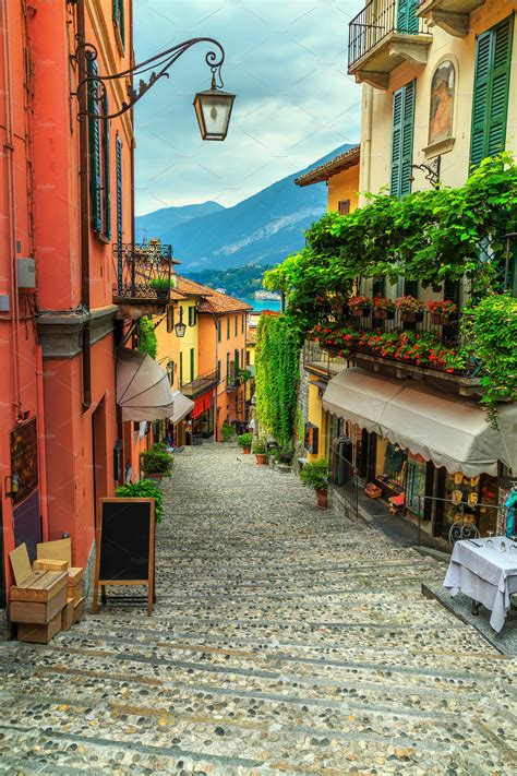 Famous Street With Shops In Italy Architecture Stock Photos