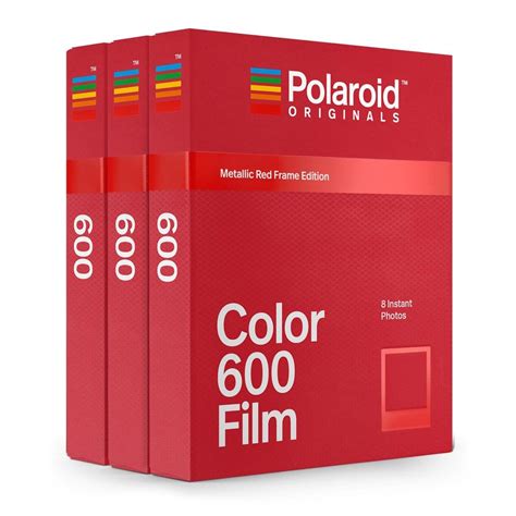 Polaroid Originals Triple Pack Color Film For 600 Metallic Red