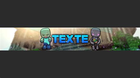 Discusions about youtube minecraft videos (or minecraft videos on youtube). Bannière Minecraft Gratuite ! Free Banner Template ...