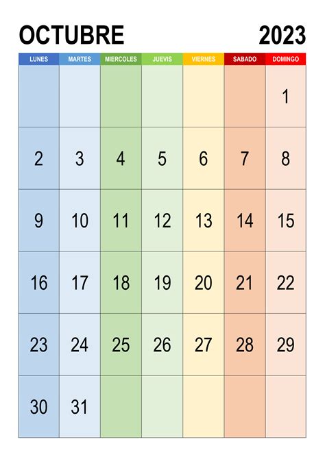 Calendario Octubre 2023 En Word Excel Y Pdf Calendarpedia Riset