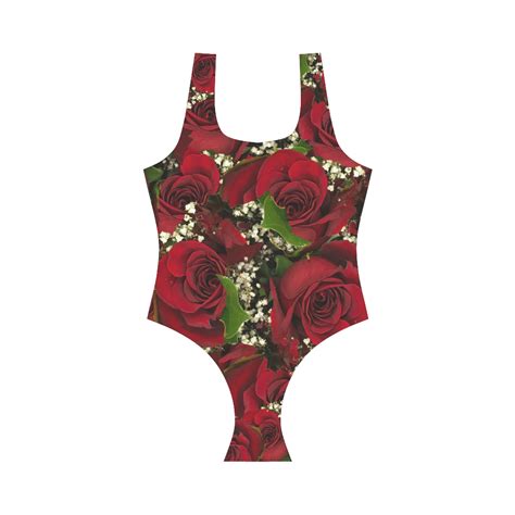 carmine roses vest one piece swimsuit model s04 id d1330384