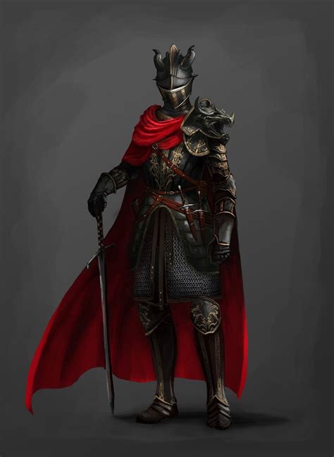 Concept Knight In Black Armor Ricardo Herrera On Artstation At Https Artstation