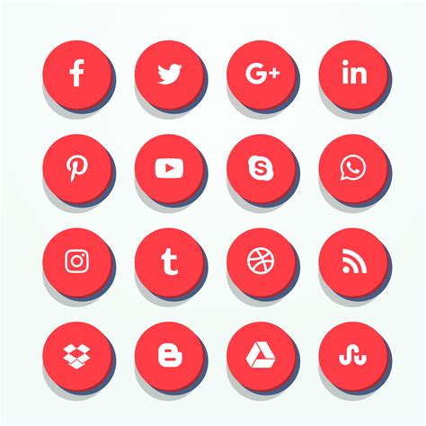 List Background Images Free Vector Social Media Icons Completed