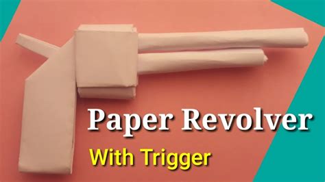 Make Paper Pistol Paper Gun Origami Revolver Easy Origami
