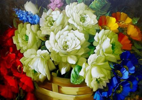 El Arte Es Su Máxima Expresión Cuadros De Flores Con Cesto Pinturas