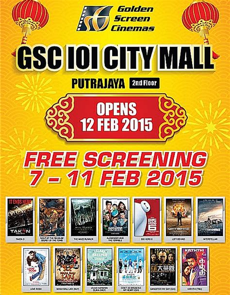 We did not find results for: Free Movie Screening At GSC IOI City Mall!