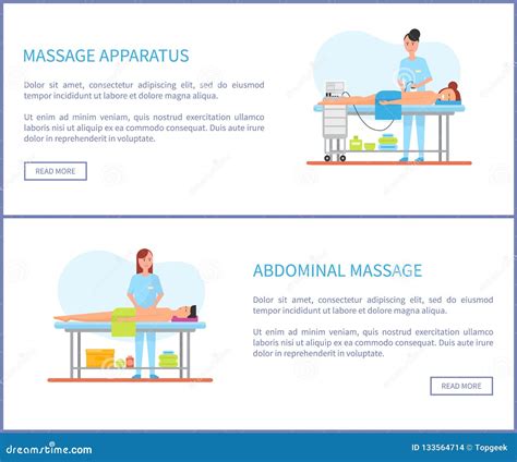 massage apparatus and abdominal treatment vector stock vector illustration of machine care