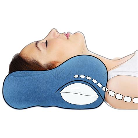 Sunshine Pillows Chiropractic Neck Pillow For Extra Neck Support Navy