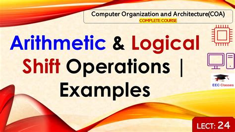 L24 Arithmetic And Logical Shift Operations Examples Computer