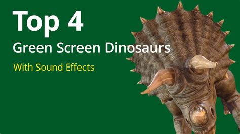 Top 4 Green Screen Dinosaur Vfx With Sound Effects Dinosaurs Running And Making Noise Youtube