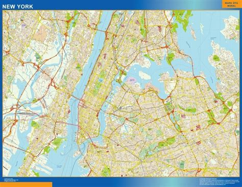 New York Wall Map Digital Maps Netmaps Uk Vector Eps And Wall Maps