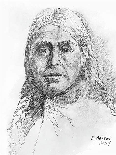 Pencil Drawings Of Native American Women