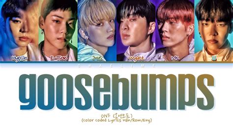 onf goosebumps lyrics 온앤오프 goosebumps 가사 youtube