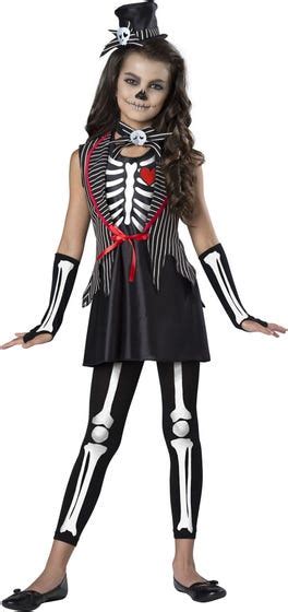 Skeleton Cutie Bones Goth Girls Halloween Costume Blossom Costumes