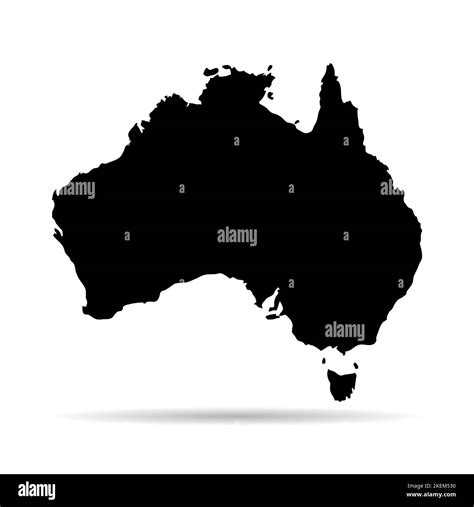 Australia Map Icon Geography Blank Concept Isolated Graphic