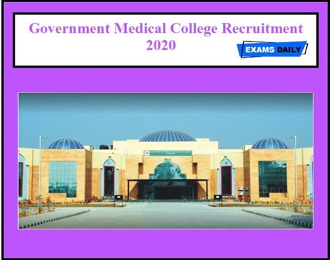 Selangor government online search by country and state. Government Medical College Recruitment OUT - 575 Vacancies ...
