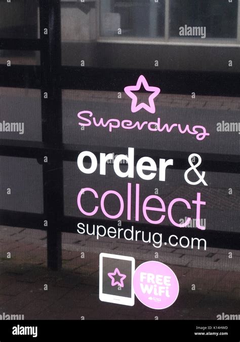 Superdrug Store Click And Collect Sign In Shop Window United Kingdom