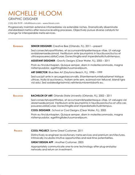 This is an accessible template. 45 Free Modern Resume / CV Templates - Minimalist, Simple ...