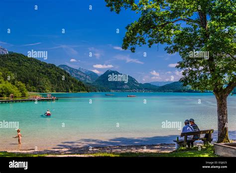 Austria Salzburg Country Salzkammergut Fuschl Am See Lake Fuschlsee