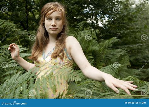 Woman In A Green Forest Walking HooDoo Wallpaper