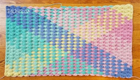 Planned Pooling Baby Shell Blanket Using Michaels Mill End Mystery