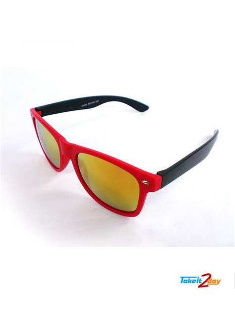 Wayfarers Sunglasses Eyeon Red And Black For Men And Women Ewr001