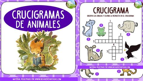 Cuadernillo De Crucigramas De Animales Crucigrama Para Niños