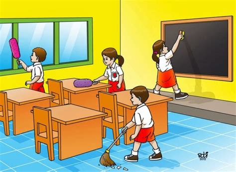 Unduh 4700 Gambar Animasi Anak Sekolah Menyapu Terbaru Gambar Animasi