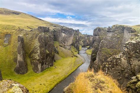 Fjadrargljufur Is A Beautiful Dramatic Canyon In South Iceland And