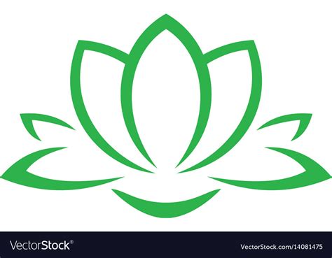 Abstract lotus logo Royalty Free Vector Image - VectorStock