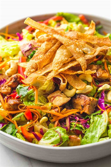 asian chicken salad with homemade dressing little sunny kitchen