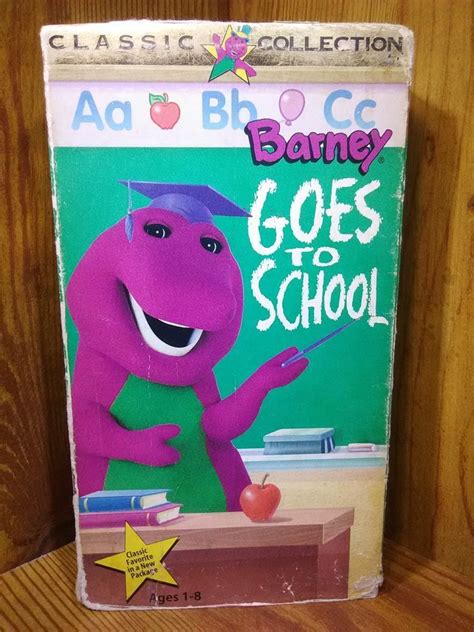 Barney Barney Goes To School Vhs Classic Favorite In A New Package