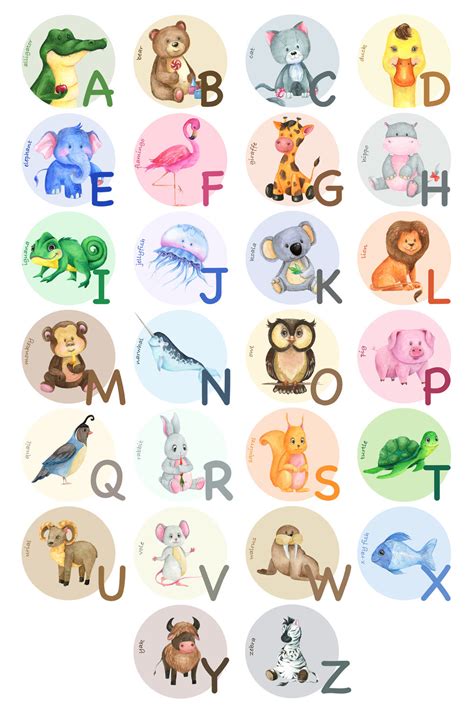 A's for the antelope always on view. Cute watercolor animal alphabet By KiraArtShop ...