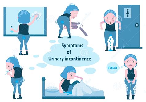 Urinary Incontinence Diseases Urine Discharge Old Woman Infographic