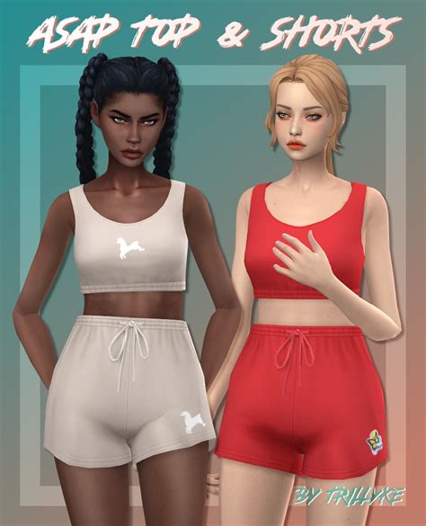 Asap Top And Shorts At Trillyke Sims 4 Updates